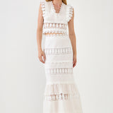 Lace Trim Maxi Skirt