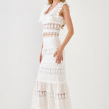 Lace Trim Maxi Skirt