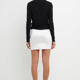 Ruched Side Knit Top