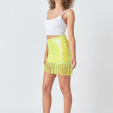 Fringe Sequin Skirt