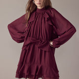 Ruffled Chiffon Dress