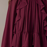 Ruffled Chiffon Dress