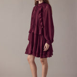 Ruffled Chiffon Dress