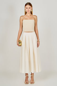Pleated Midi Skirt