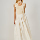 Pleated Midi Skirt