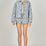 Embroidered Floral Denim Jacket