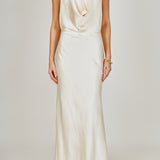 Satin Cowl Maxi Dress