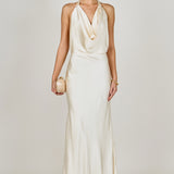 Satin Cowl Maxi Dress
