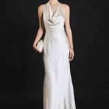 Satin Cowl Maxi Dress