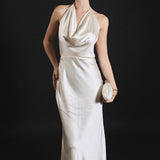 Satin Cowl Maxi Dress
