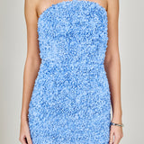 Strapless 3D Floral Dress