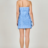 Strapless 3D Floral Dress