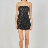 Strapless Sequined Dress