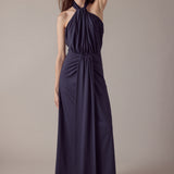 Draped Halter Maxi Dress