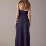 Draped Halter Maxi Dress