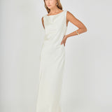 Satin Cowl Neck Maxi Dress