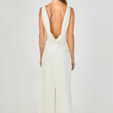 Satin Cowl Neck Maxi Dress
