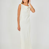 Satin Cowl Neck Maxi Dress