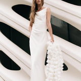 Satin Cowl Neck Maxi Dress