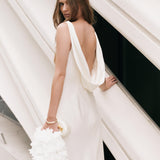 Satin Cowl Neck Maxi Dress