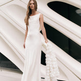 Satin Cowl Neck Maxi Dress