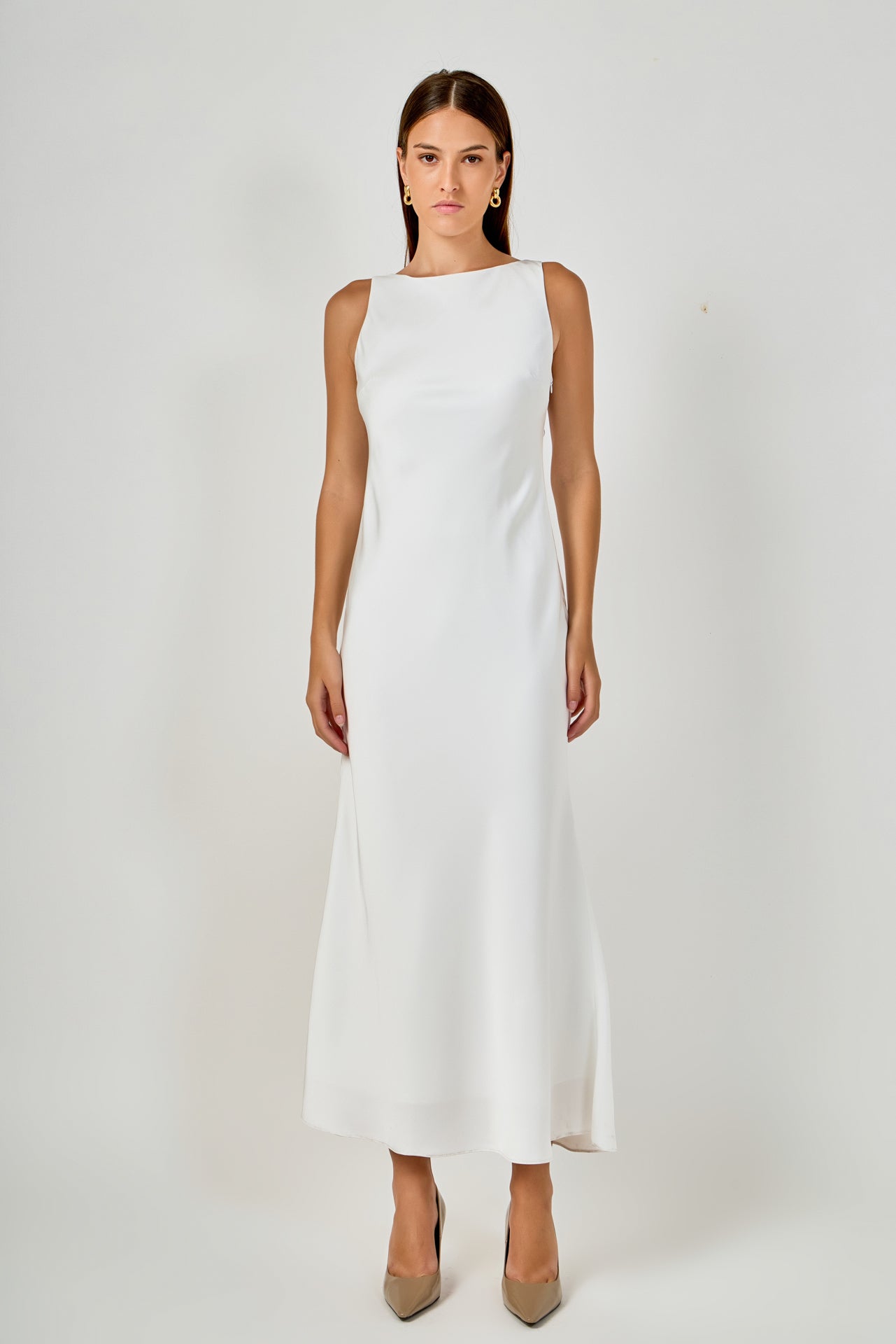 Satin And Tulle Evening Dress