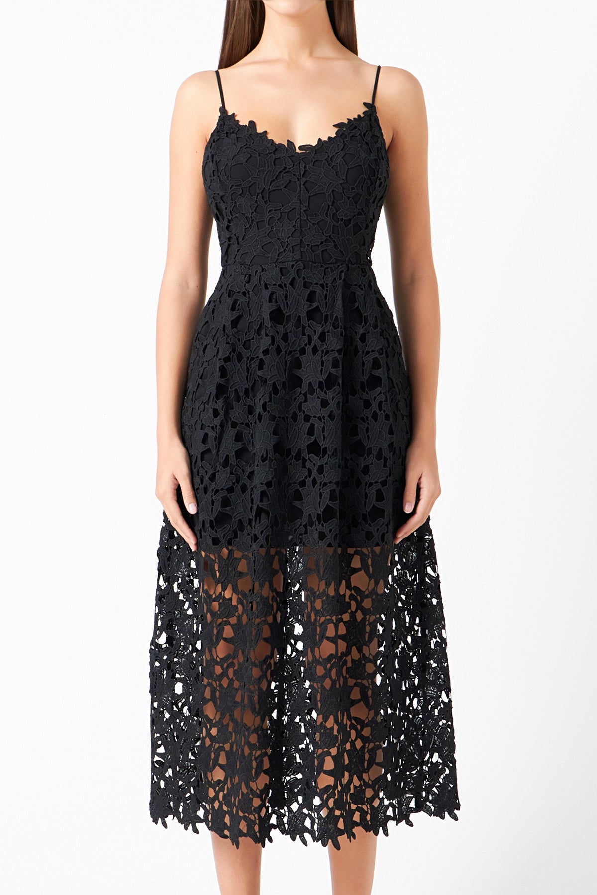 Lace Midi Dress – Endless Rose