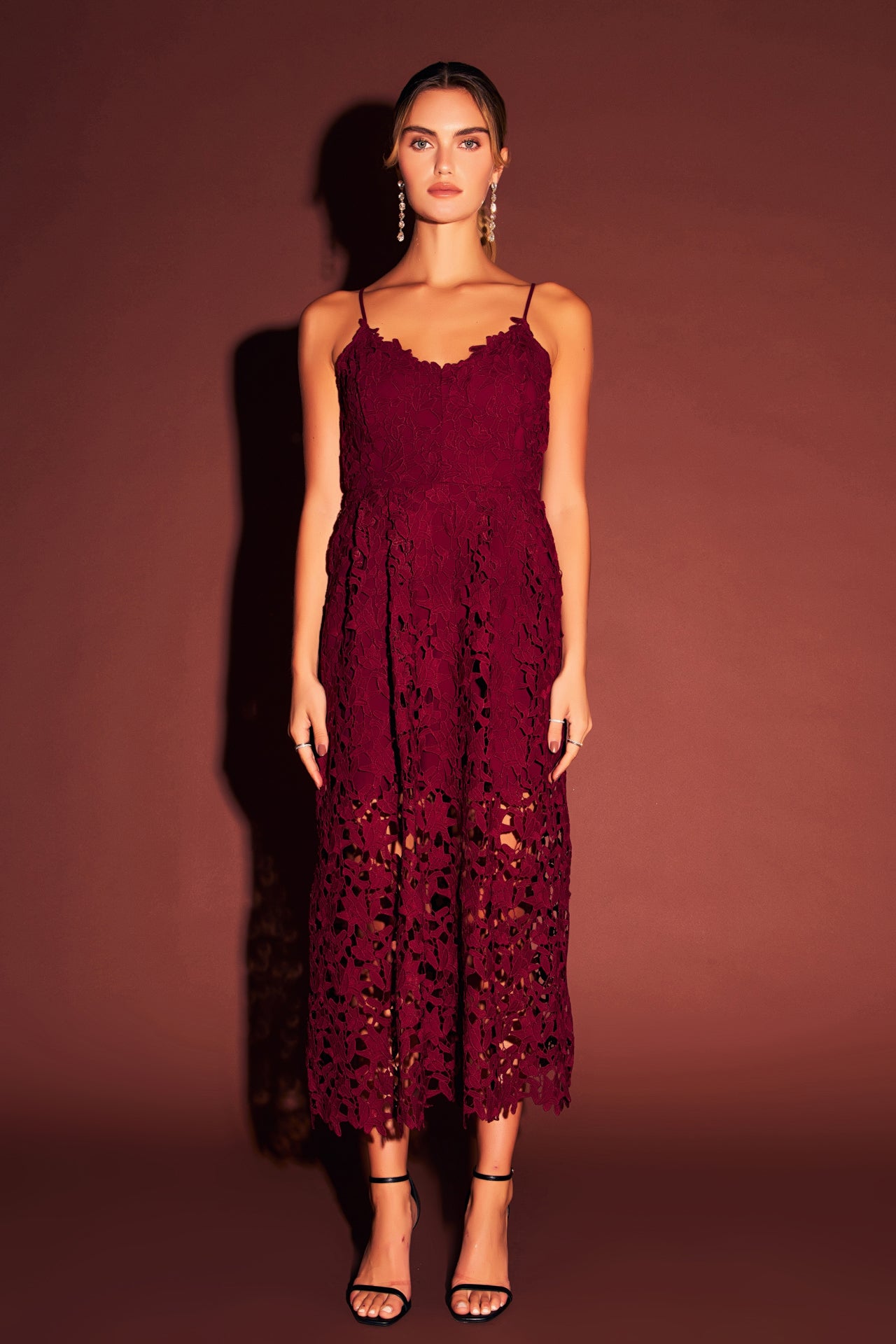 Lace Midi Dress – Endless Rose