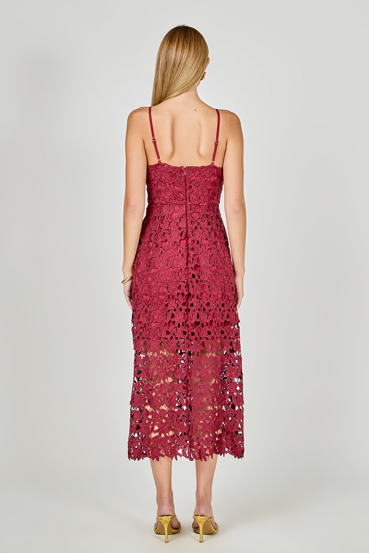 Endless Rose - Lace Midi Dress BLUSH / XS Endless Rose - Lace Midi Dress BLUSH / XS