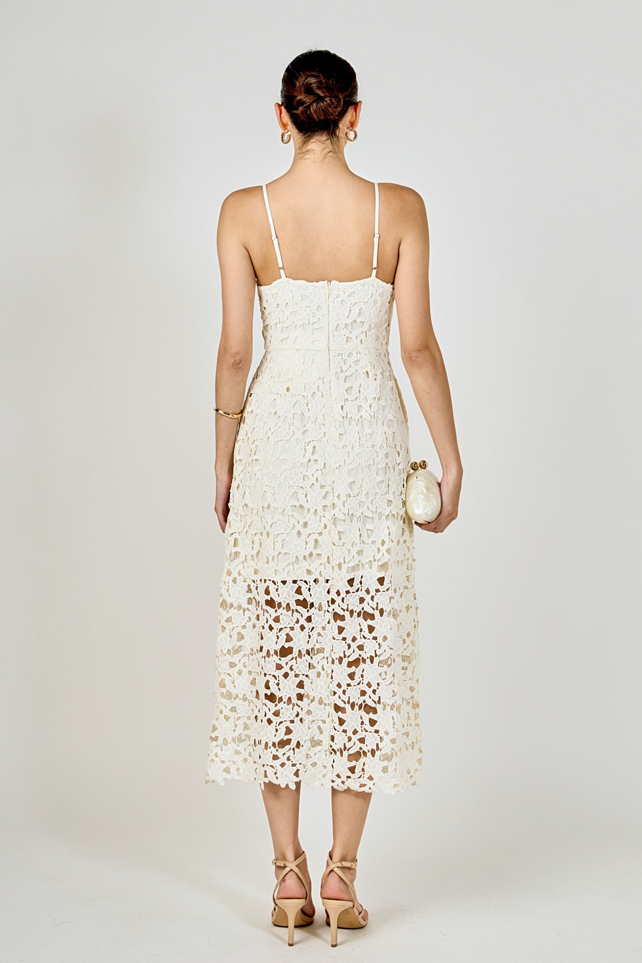 Endless Rose - Lace Midi Dress BLUSH / XS Endless Rose - Lace Midi Dress BLUSH / XS