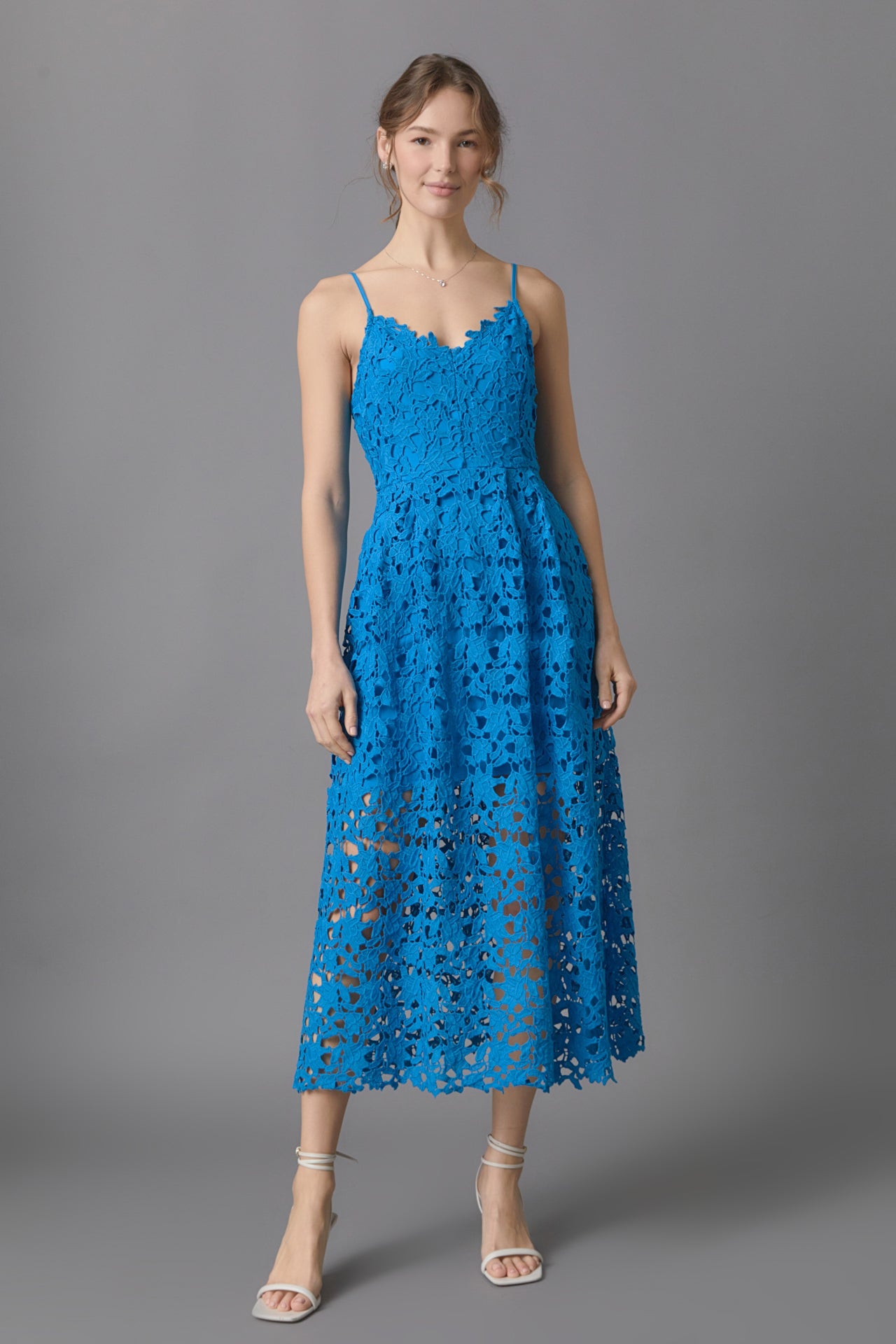 Endless Rose - Lace Midi Dress BLUSH / XS Endless Rose - Lace Midi Dress BLUSH / XS