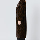 Patterned Fur Coat