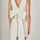 Large Bow Mini Dress