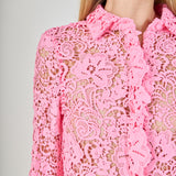 Textured Sheer Long sleeve Top