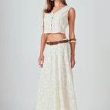 Floral Embroidery Lace Skirt