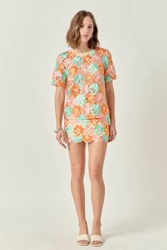 Floral Short Sleeve Top