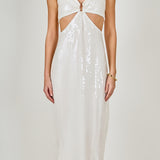 Emma Sequined Cut Out Midi Dress