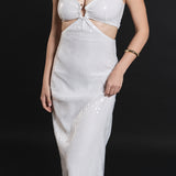 Emma Sequined Cut Out Midi Dress