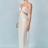 Emma Sequined Cut Out Midi Dress