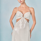 Emma Sequined Cut Out Midi Dress