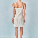 Aimee Sequined Halter Mini Dress with Florette