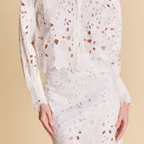 Lace Button-Up Top