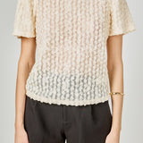 Textured Mock Neck Top