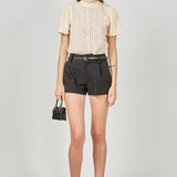 Textured Mock Neck Top