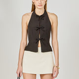 Harper Bow Detail Halter Top