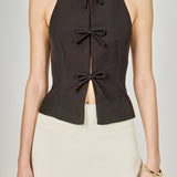 Harper Bow Detail Halter Top