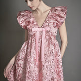 Jacquard Print Mini Dress