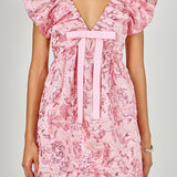 Jacquard Print Mini Dress