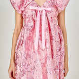 Jacquard Print Mini Dress