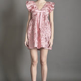 Jacquard Print Mini Dress